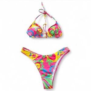 SHEIN Vibrant Floral Bikini Set